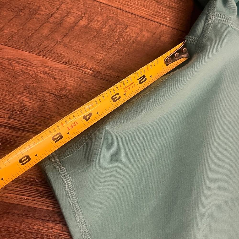 Alo High Waisted Ocean Teal Preformance Biker Shorts - Picture 6 of 15